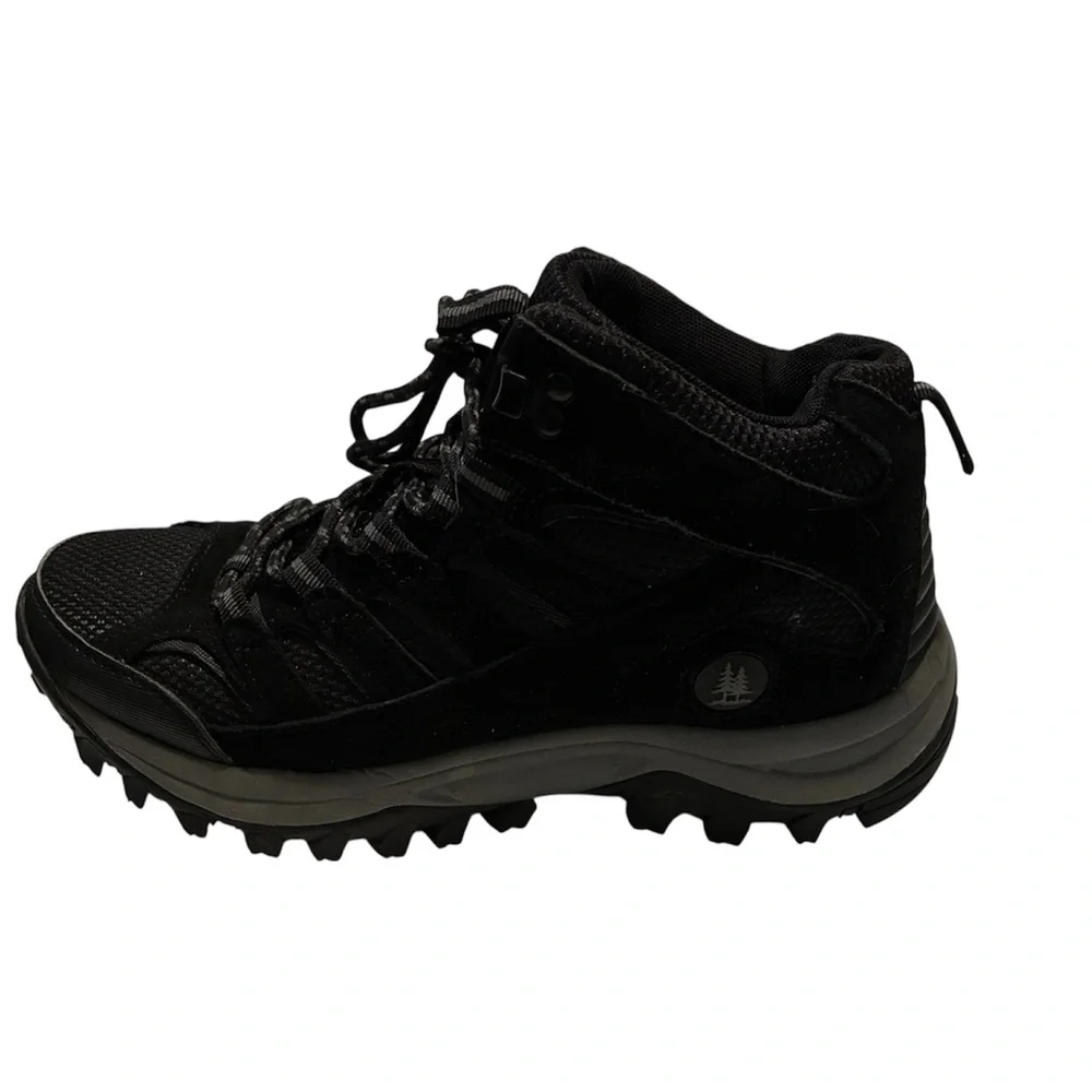 G.H. Bass Black Leather Hiking Boots Men’s US 8 – Rugged Moc-Toe Trail Ready